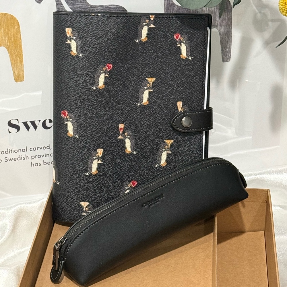 Coach Boxed Notebook And Pencil Case Set - Picture 3 of 10